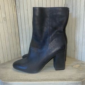 Flawless Lucky Brand Black Super Soft Leather Heeled Boots 7.5M